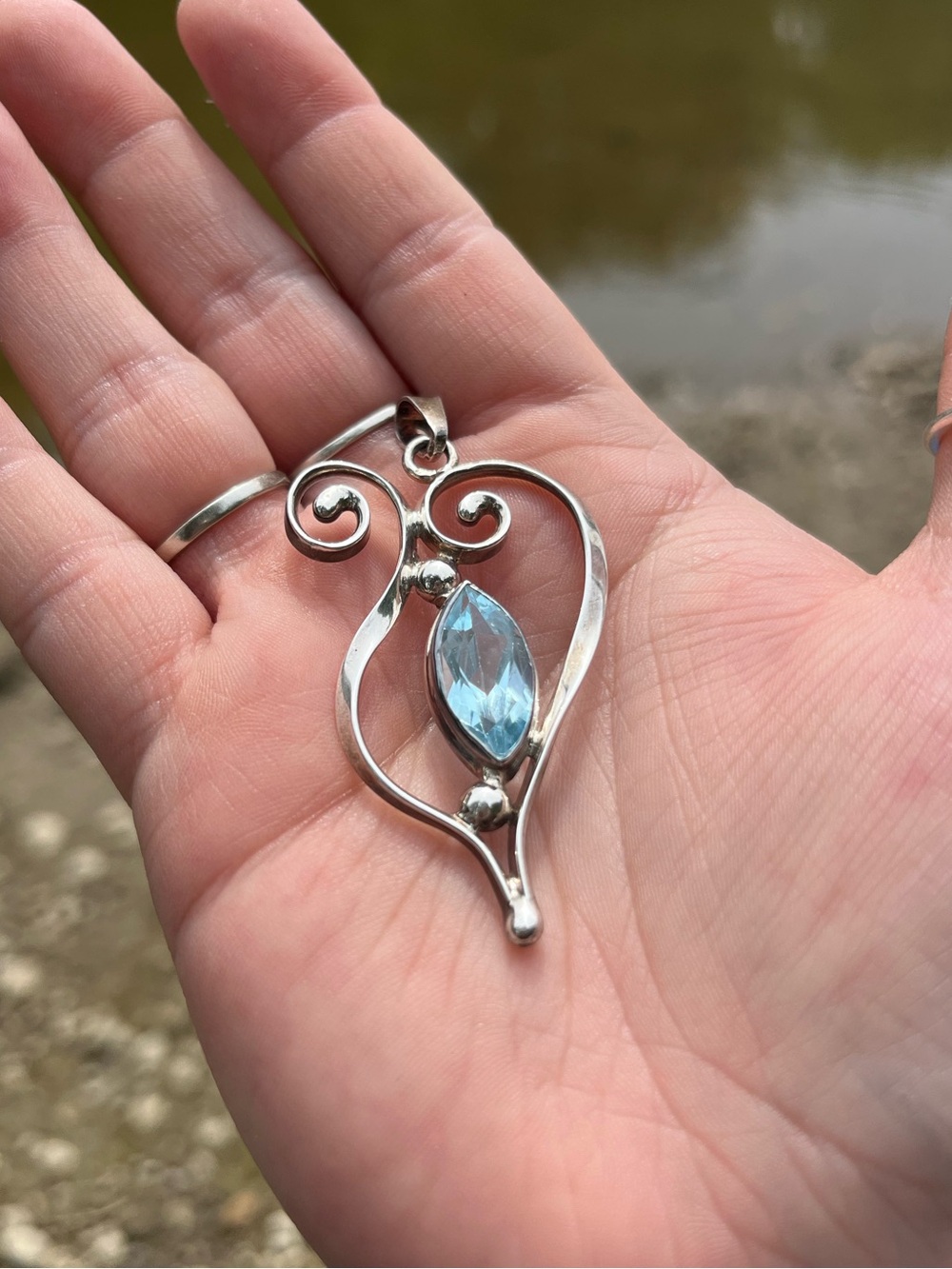 Blue topaz pendant